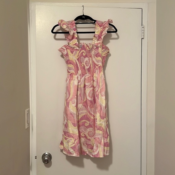 Hill House Dresses & Skirts - Hill House Elizabeth Nap Dress S Candy Kaleidoscope Linen Small Pink SOLD